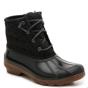 Sperry Top-sider Syren black quilted duck boot